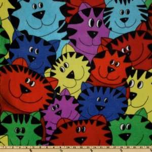    Wide Fleece Cats Brights Fabric By The Yard: Arts, Crafts & Sewing