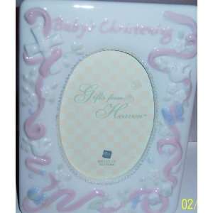  Babys Christening Frame   Pink Only Baby