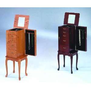    Bernards 7201 Oak Jewelry Box With Legs (Small): Home & Kitchen