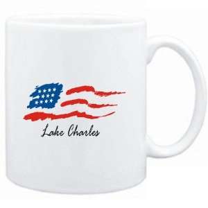 Mug White  Lake Charles   US Flag  Usa Cities  Sports 