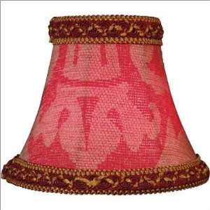   CH522+ 6 Jacquard Chandelier Bell Shade in Red Size: 3T x 6B x 5SL