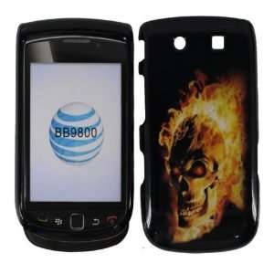  Fire Skull Hard Case Cover for Blackberry Torch 9800 Cell 