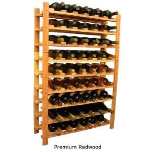  54 Bottle Stackable Wooden Wine Rack (Premium Redwood 