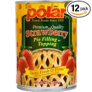 MW Polar Foods Strawberry Pie Filling, 21 Ounce Cans (Pack of 12)