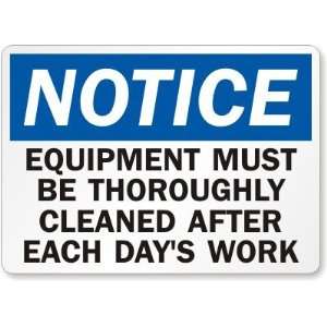   After Each Days Work Laminated Vinyl Sign, 7 x 5 Office Products