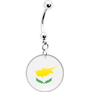  Cyprus Flag Belly Ring Jewelry