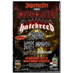  Hatebreed Poster   A Concert Flyer   Monsters of Mayhem 