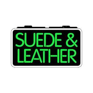 Suede Leather Backlit Sign 13 x 24