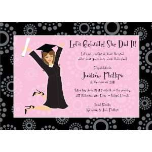   Graduate Jumping Graduation Invitations