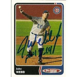   John Webb Signed Chicago Cubs 2003 Topps Total Card: Everything Else