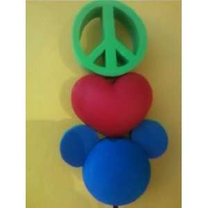  Disney Peace, Love & Mickey Antenna Ball Topper 