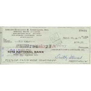  TOM BOSLEY HAND SIGNED CHECK AUTOGRAPHED 