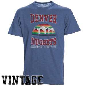 47 Brand Denver Nuggets Heather Blue Basketball Premium Vintage T 