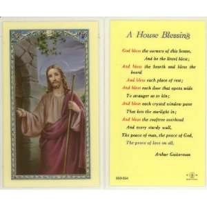  A House Blessing   Christ Knocking Holy Card (800 354 