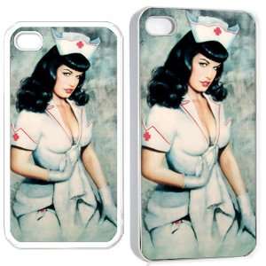 nurse bettie iPhone Hard 4s Case White Cell Phones 