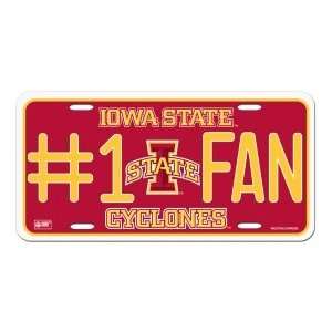 Iowa State Cyclones License Plate   #1 Fan  Sports 