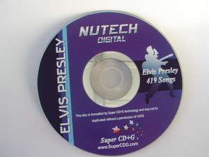 NUTECH KARAOKE Super CD+G Elvis Presley 419 Songs SCD+G Work w/All 