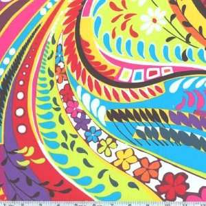  45 Wide Hippie Chicks Far Out Paisley Multi Fabric By 
