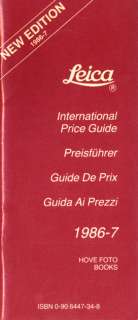 Leica International Price Guide 3rd Intl. Ed. 1986 87  