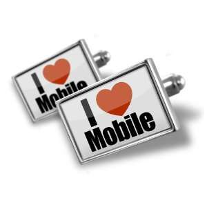 Cufflinks I Love mobile region: Alabama, United States   Hand Made 