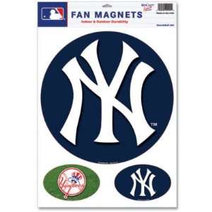  New York Yankees Door Sign 3 Car Magnets Set Automotive