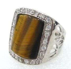 Absolute cools tigers eye brown Stone mens ring 7 9#  