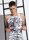 s04 sexy tiger print onTank Top Men’s Sleeveless Shirt Tommy Dooyao 