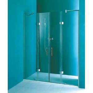  LineaAqua Olympus 60 x 75 Shower Doors Hinged 4 Panel Frameless 