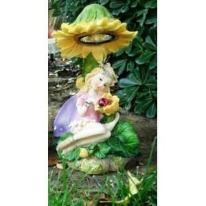  Solar Powered Garden Fairy with Yellow Flower: Everything 
