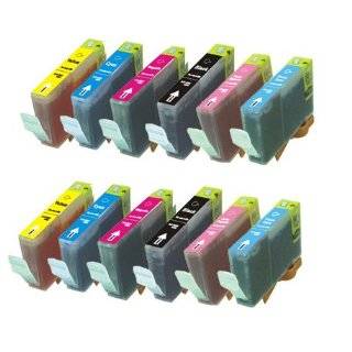 12 Pack (2 of each color) CLI 8 Compatible Ink w/ Chip for Canon Pixma 