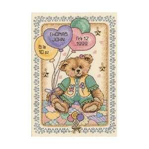   Petite Teddy Bear Birth Record Counted Cross 5X7 Everything Else