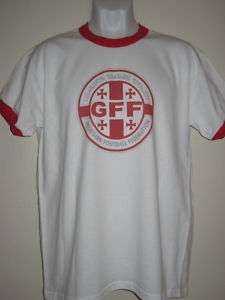 REPUBLIC OF GEORGIA Football Fed. fans ringer t shirt  