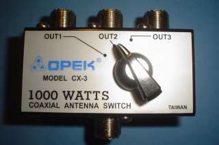 Opek 3 Position Coax Antenna Switch CB Radio Ham Radio  