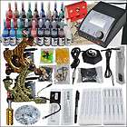Complete Tattoo Kit 2 Machines Gun 28 color Inks Power 
