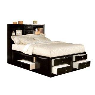  ACME Full Size Storage Bed, Black Finish