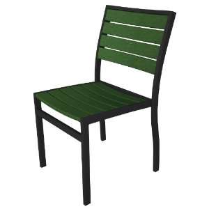  Polywood Euro Side Chair with in Black / Green