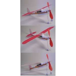  Cessna Rubber Band Powered Wind Up Full Body Foam Airplane 