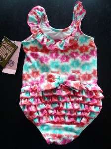 NWT Juicy Couture Baby Crown Ruffle Swimsuit Size 12M  