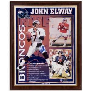  John Elway Denver Broncos Career Healy Plaque: Sports 