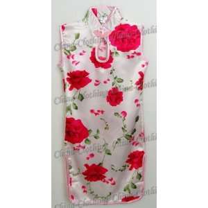  Chinese Girls Floral Cheongsam Mini Dress Rose Available 