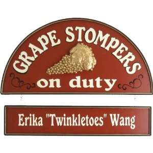  Personalized Grape Stompers on Duty Sign Davis & Small 