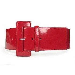 Ladies High Waist Wide Patent Fashion Plain Leather Belt