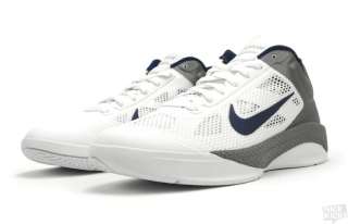 Mens NIKE Air ZOOM HYPERFUSE Low Gray Blue White Basketball Shoes Size 