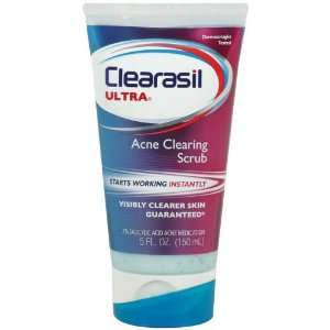  Clearasil Ultra Acne Clearing Scrub, 5 Ounce Tubes (Pack 