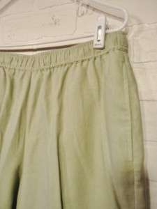   Green Linen Blend Capri Pants ~ SAG HARBOR PETITE ~ Size PM  