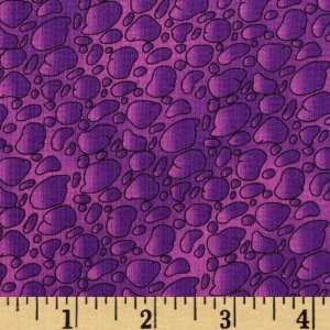  44 Wide One Bizillion B.C. Pebbles Purple Fabric By The 