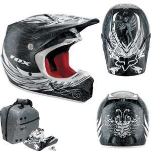  Fox V3 Phoenix Full Face Helmet Medium  Black Automotive