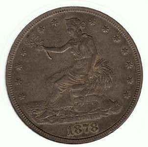 1878 CC TRADE DOLLAR ANACS GRADED AU53 RARE LOW MINTAGE  