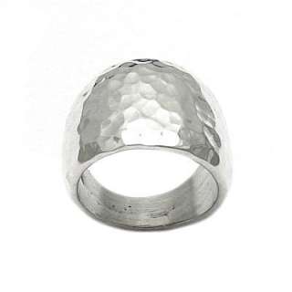 Sterling Silver Hammered Cigar Band Ring A10204  