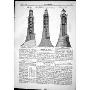   1879 Lighthouse Designs Smeaton Rennie Stevenson Chicken Rock